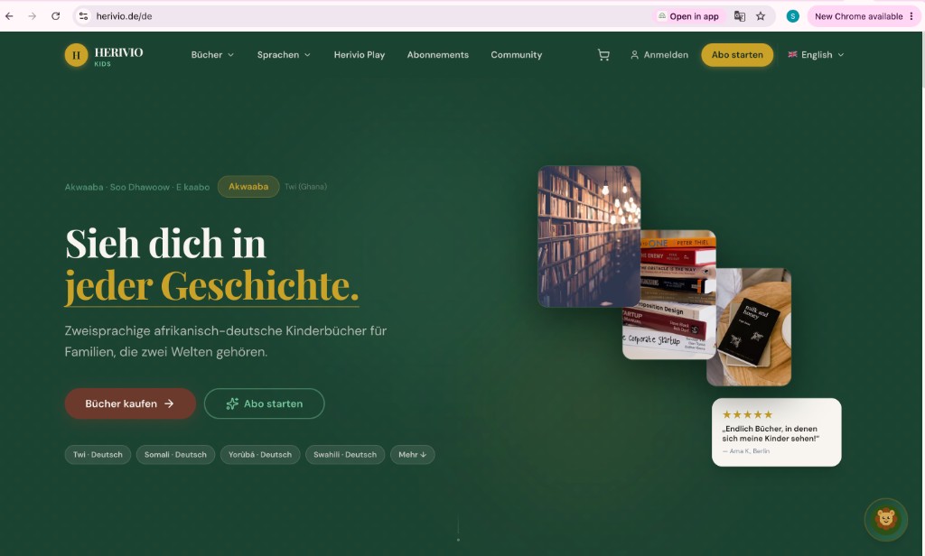Herivio Kids — bilingual African-German children's books